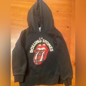 Toddler Boy Rolling Stones Long Sleeve Hoodie size 2T weathered look